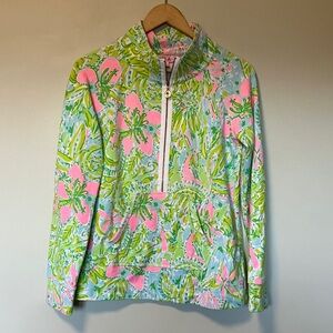 Lilly Pulitzer Floral Quarter-Zip Pullover